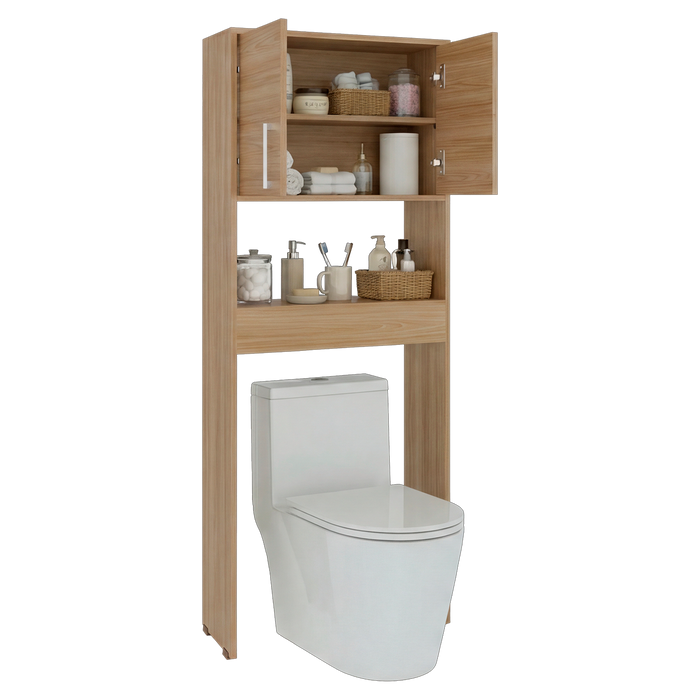 Gabinete de Baño Apolis, Fresno Europeo, Ideal Para Ahorrar Espacio