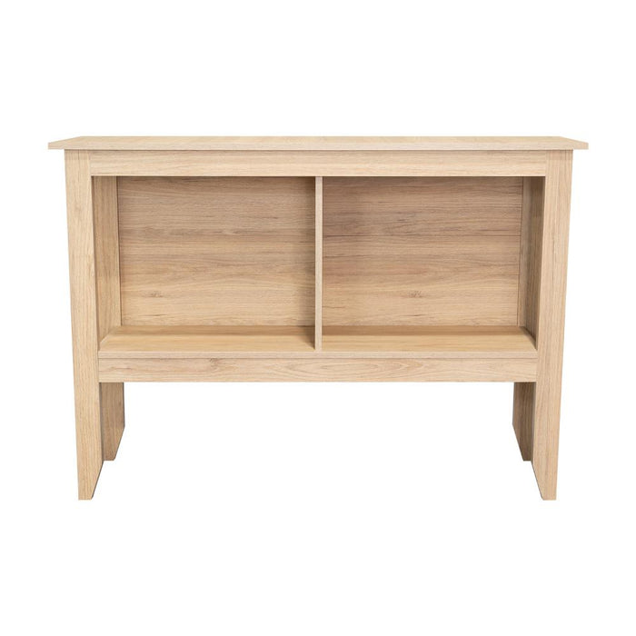 Mesa Auxiliar Sarume, Beige, con Entrepaño Doble y Amplia Superficie ZF
