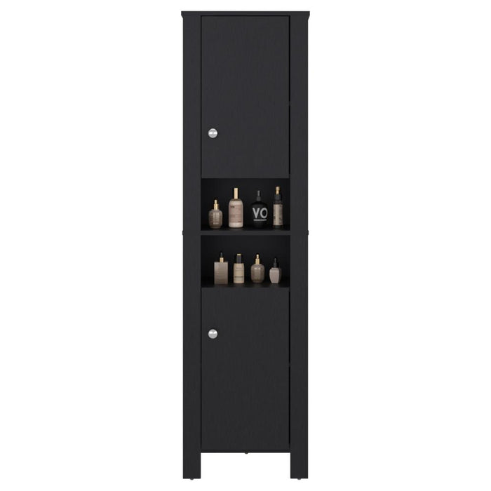 Mueble  Auxiliar para Baño Vanes, Wengue, con espacio para objetos decorativos