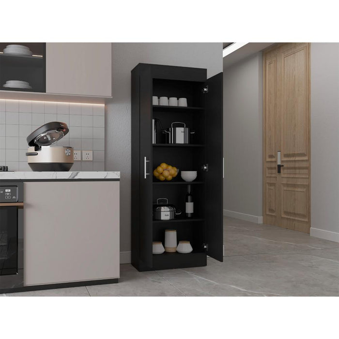 Alacena Barlovento, Wengue, Cuenta con Cinco Entrepaños y Dos Puertas Batientes