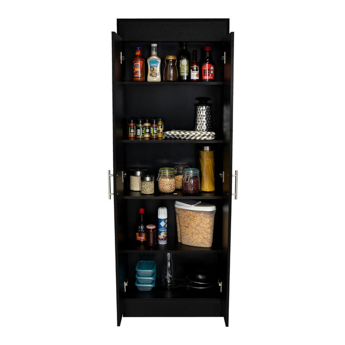 Alacena Barlovento, Wengue, Cuenta con Cinco Entrepaños y Dos Puertas Batientes