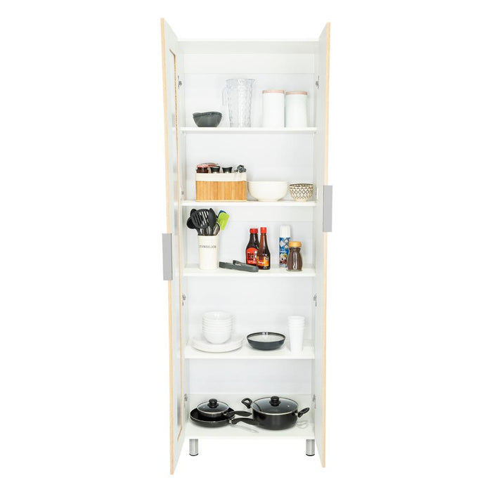 Alacena Diamante, Blanco y Cartagena, Amplios Espacios Para Guardar Alimentos y Electrodomésticos