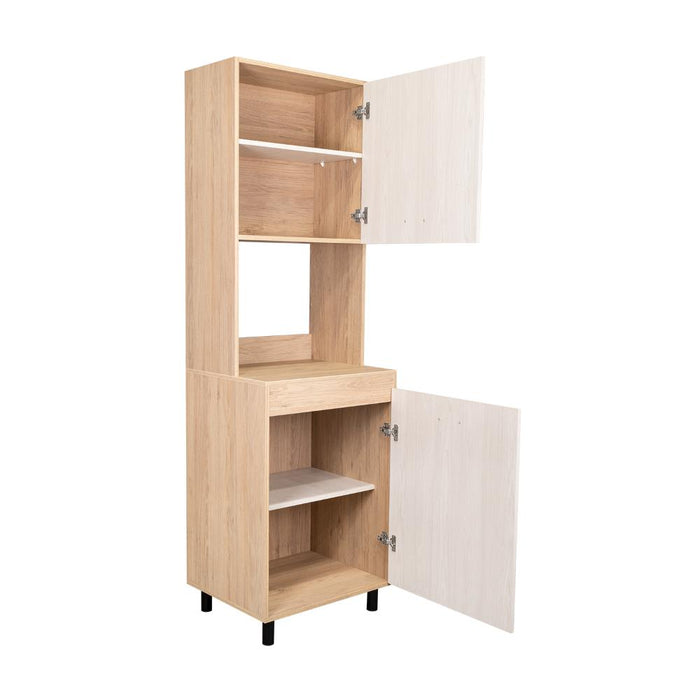 Alacena Gante, Beige y Nevado, con  amplios espacios para almacenamiento