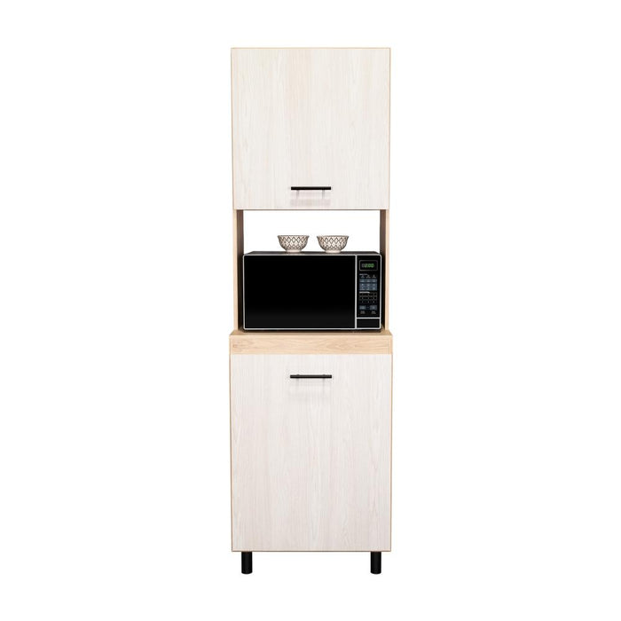 Alacena Gante, Beige y Nevado, con  amplios espacios para almacenamiento