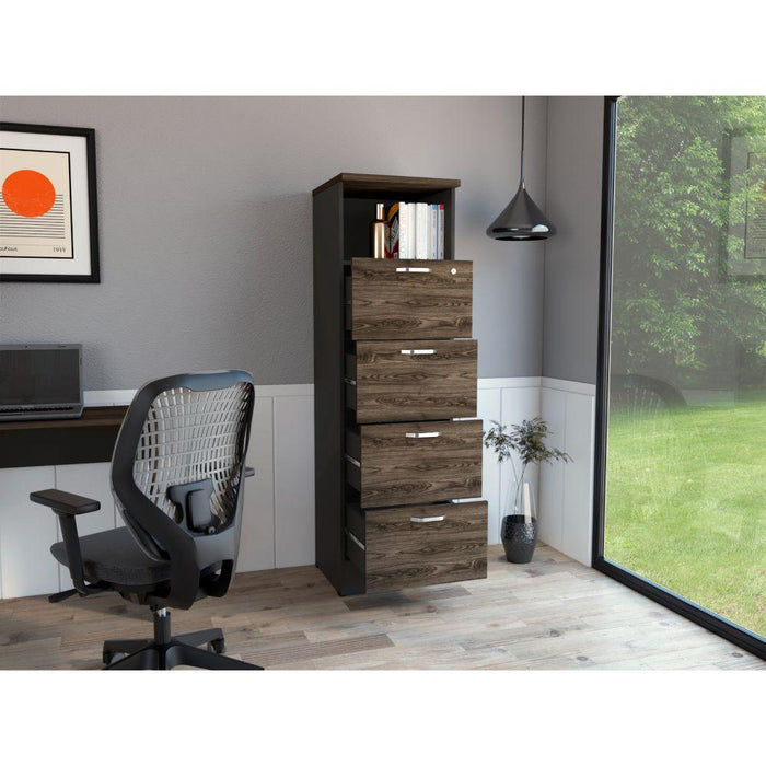 Archivador Alto Narak, Avellana, Cuatro cajones y un cajon con cerradura