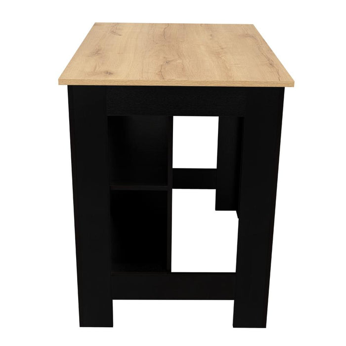 Barra de Cocina Cala, Wengue y Café Claro, Con amplia superficie en la mesa ZF