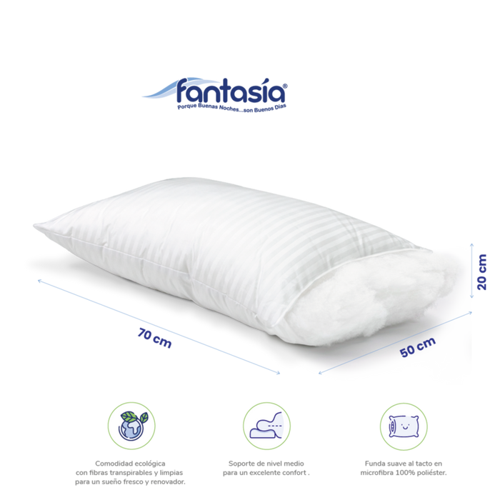 Almohada natural soft empaque vinilo marca Fantasia
