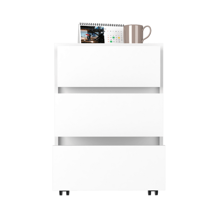 Archivador Kova, Blanco Duqueza, con Tres Cajones