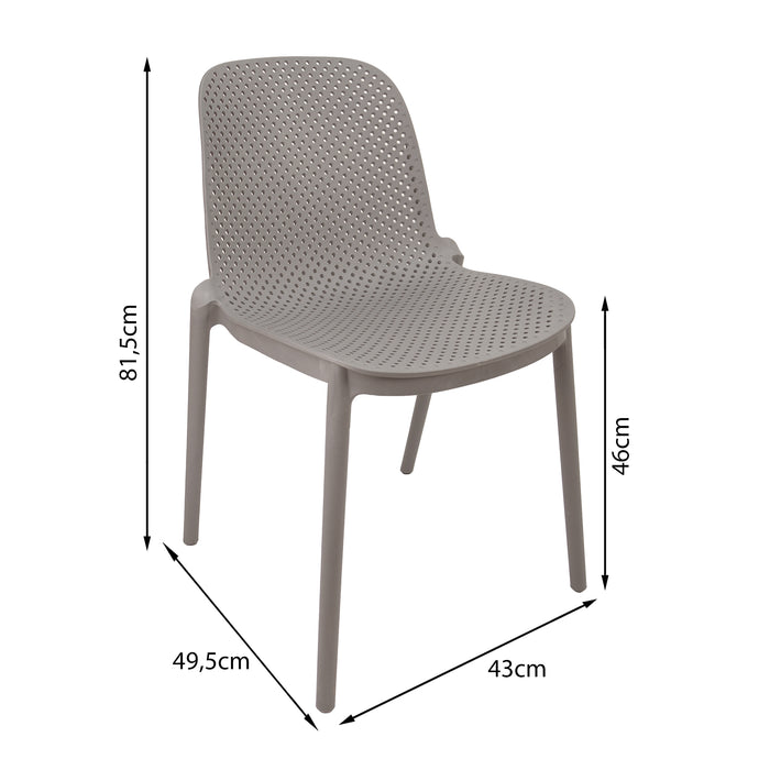 Silla exterior berlin sin brazos beige  marca Boxbit