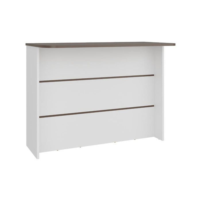Barra de Cocina Diamante, Blanco y Milan, Con Entrepaños