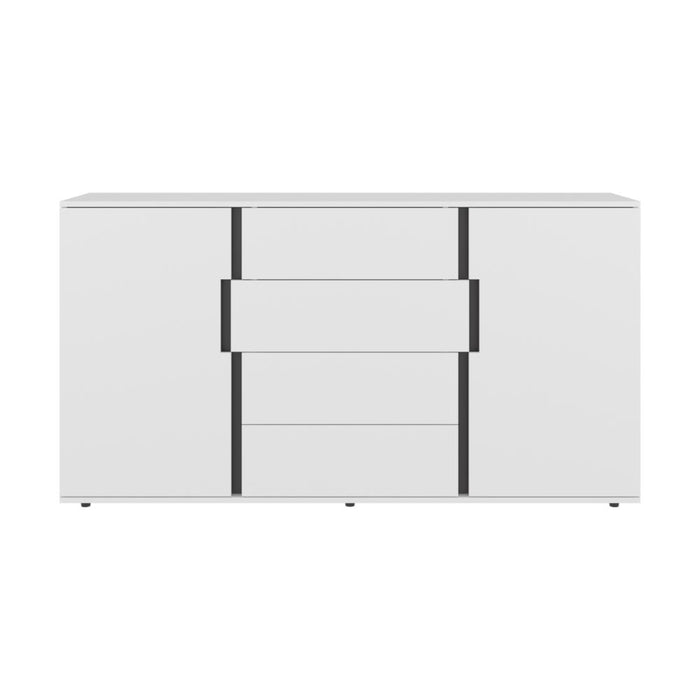 Mesa Auxiliar Recibidor Bisbee, Blanco Duqueza y Plomo, Con amplio espacio y Diseño moderno