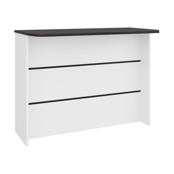 Barra de Cocina Diamante, Kronos Blanco y Kronos Wengue, con Entrepaños ZF