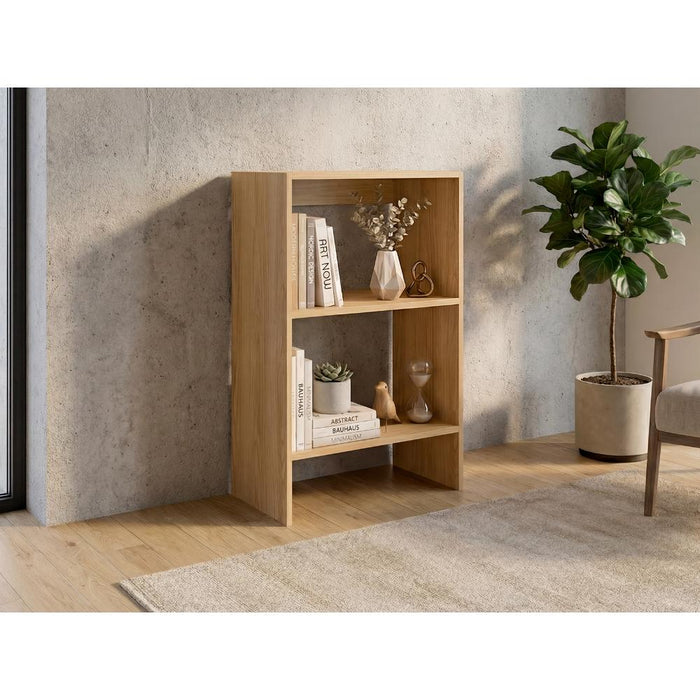 Biblioteca Eloy Eco, Fresno Europeo, con Entrepaños para Ubicar Objetos Decorativos