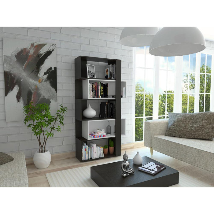 Biblioteca Ascher, Wengue y Blanco, con cinco entrepaños
