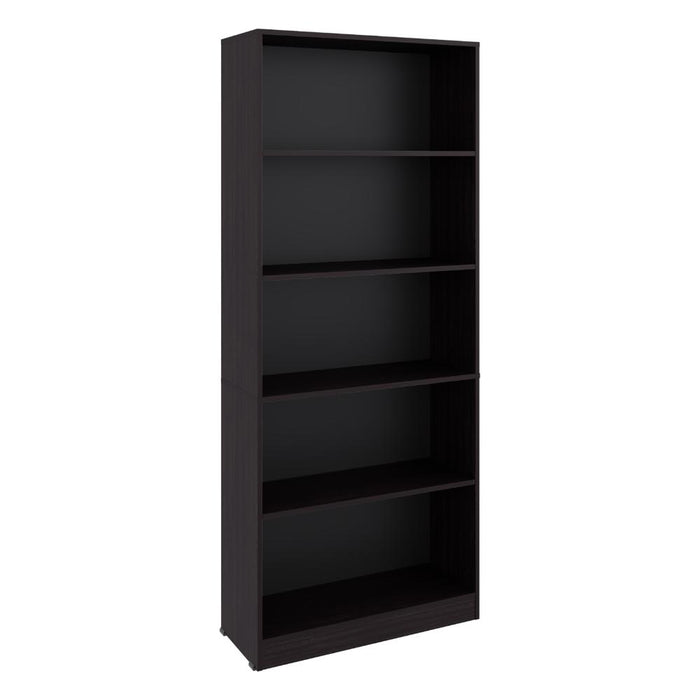 Biblioteca Básica, Wengue, con 4 Entrepaños para Objetos Decorativos y de Fácil Armado ZF