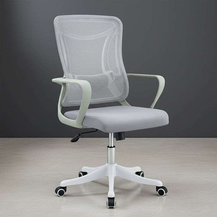 Silla de Escritorio Crown, Gris, ergonómica con altura ajustable