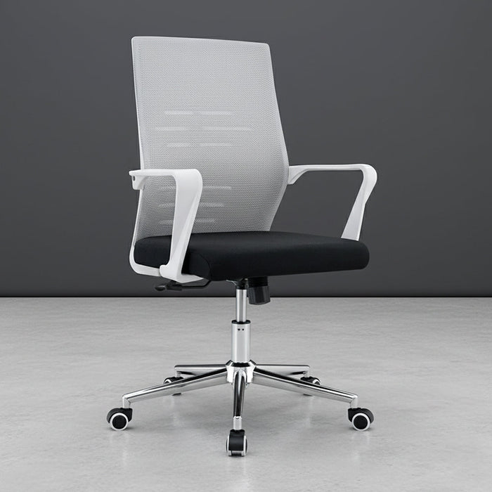 Silla de Escritorio Vertex, Gris, ergonómica con reposabrazos