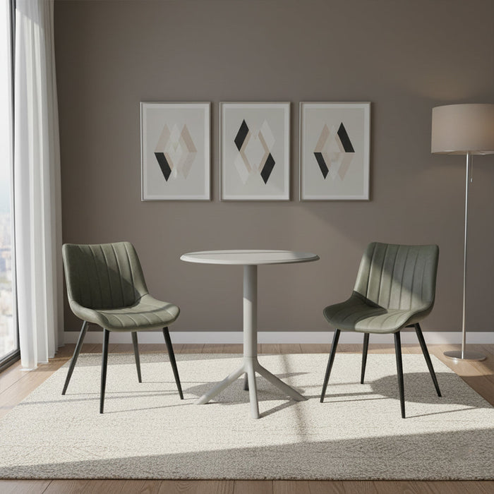 Set de 2 Sillas Nova, Color Verde, Con espaldar y diseño Moderno