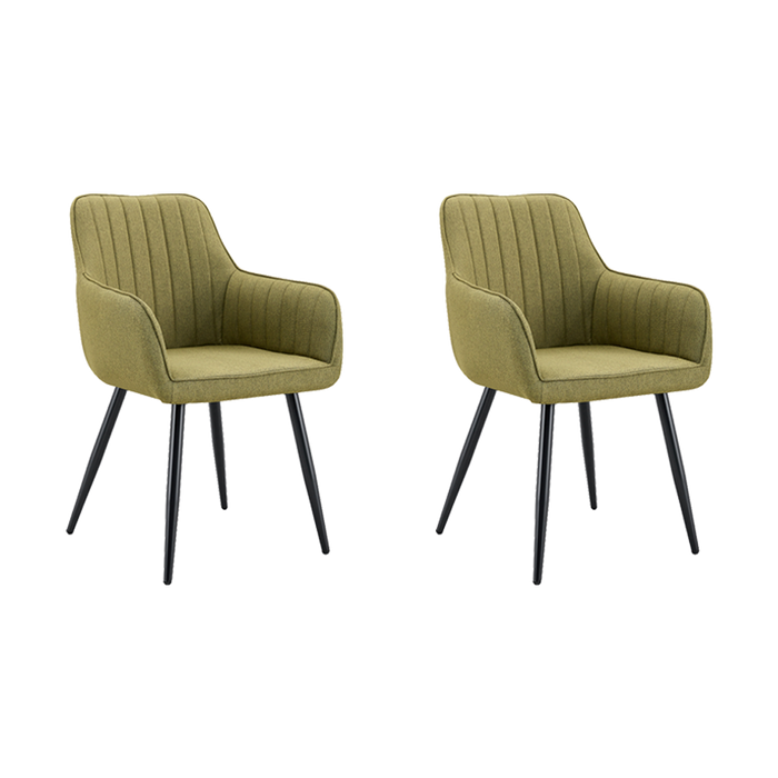 Set de 2 Sillas Neo, Color Verde, Con espaldar y diseño Moderno