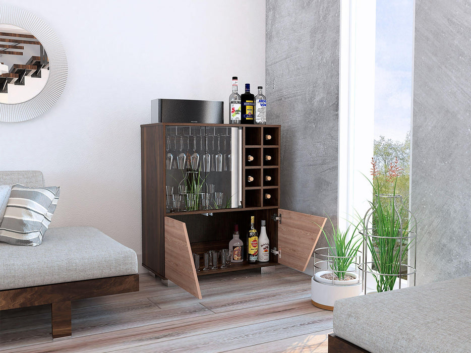 Bar Orus, Caoba y Miel con cuatro puertas batientes
