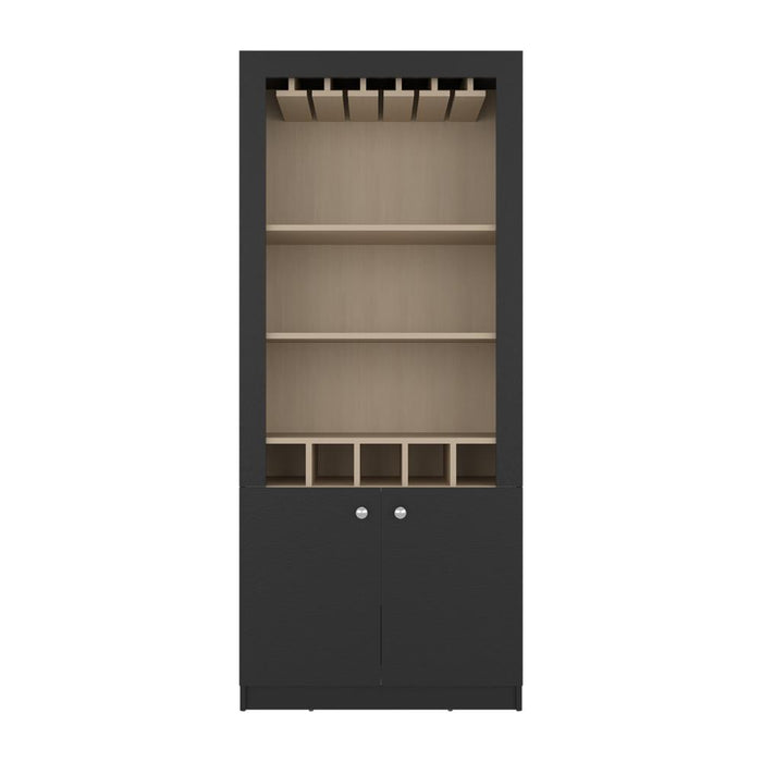 Bar Tonny, Wengue y Cartagena, con Espacio Superior Para Almacenar Copas de Vino ZF