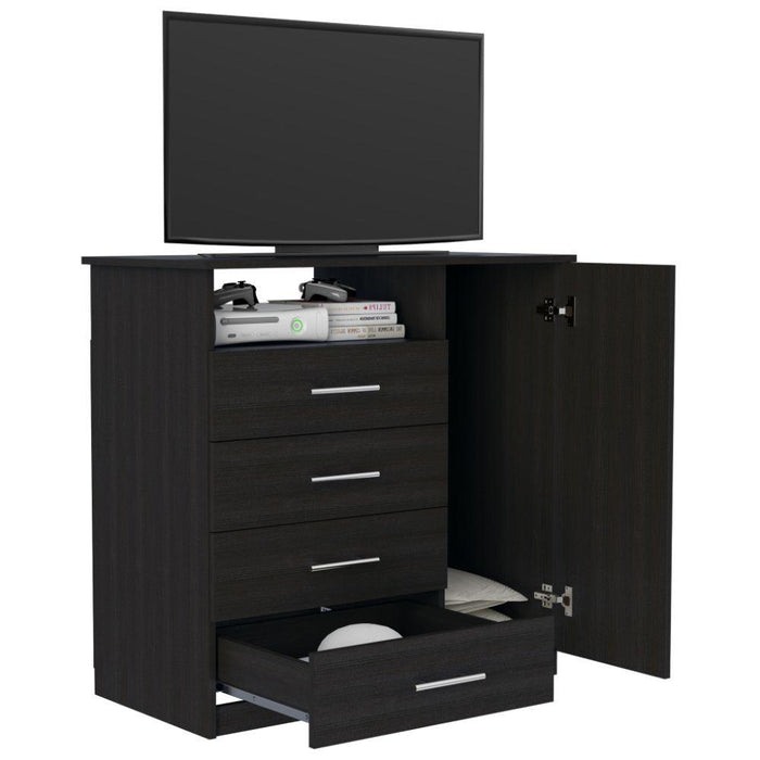 Organizador Barlovento, Wengue, con Cuatro Cajones y una puerta X2