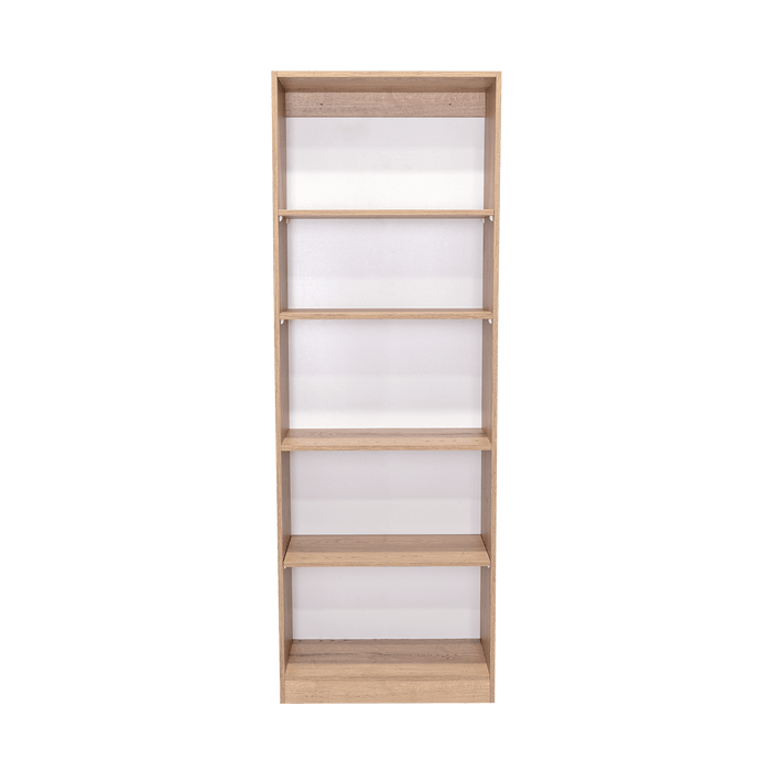 Biblioteca Home, Macadamia y Blanco Duqueza, con Cinco Entrepaños
