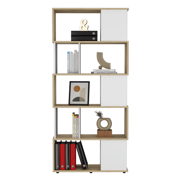 Biblioteca Noah, Macadamia y Blanco Vainilla, con Variedad de Entrepaños