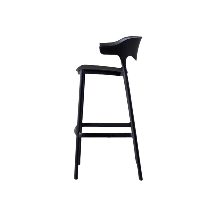 Silla para Bar Elena, Color Negro, Diseño Moderno
