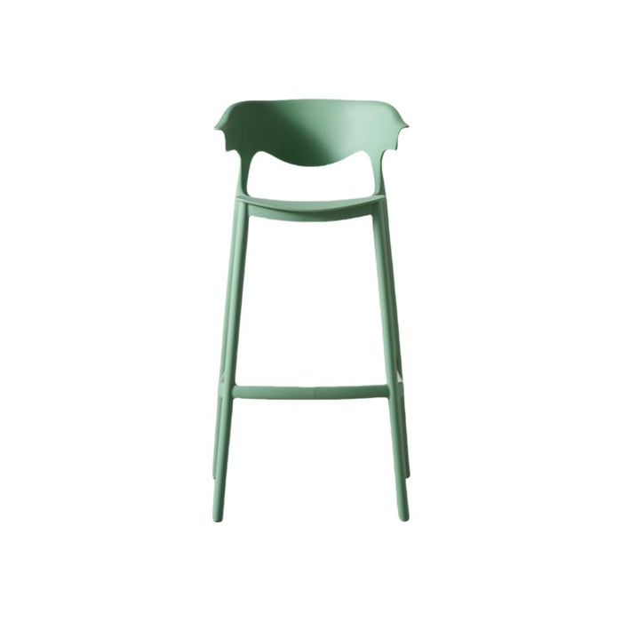 Silla para Bar Elena, Color Verde Oliva, Diseño Moderno