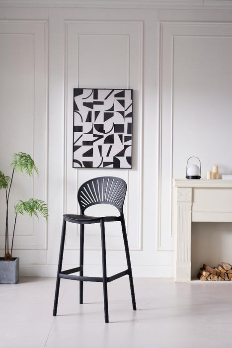 Silla para Bar Paraiso, Color Negro, Diseño moderno