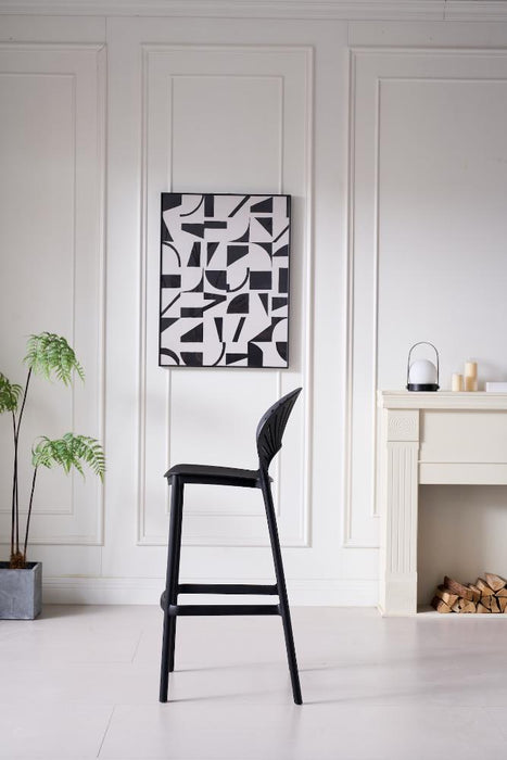 Silla para Bar Paraiso, Color Negro, Diseño moderno