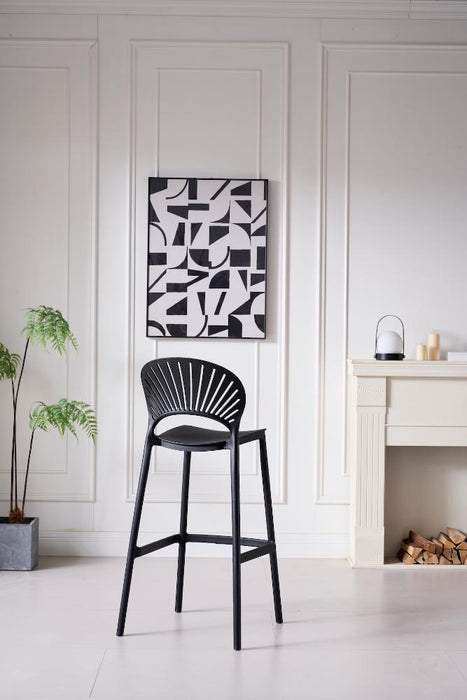 Silla para Bar Paraiso, Color Negro, Diseño moderno