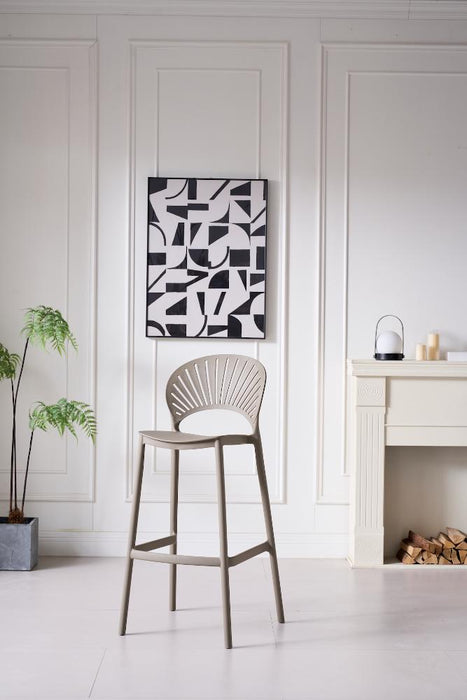 Silla para Bar Paraiso, Color Taupe, Diseño moderno