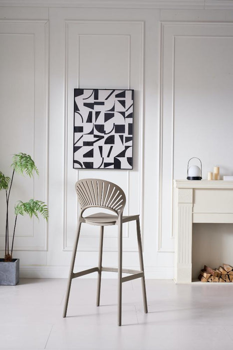 Silla para Bar Paraiso, Color Taupe, Diseño moderno