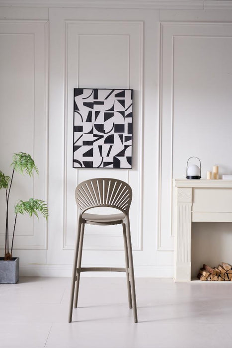 Silla para Bar Paraiso, Color Taupe, Diseño moderno