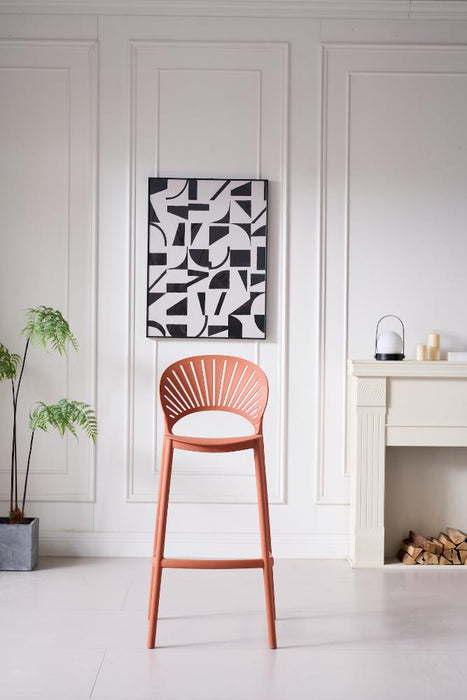 Silla para Bar Paraiso, Color Terracota, Diseño moderno