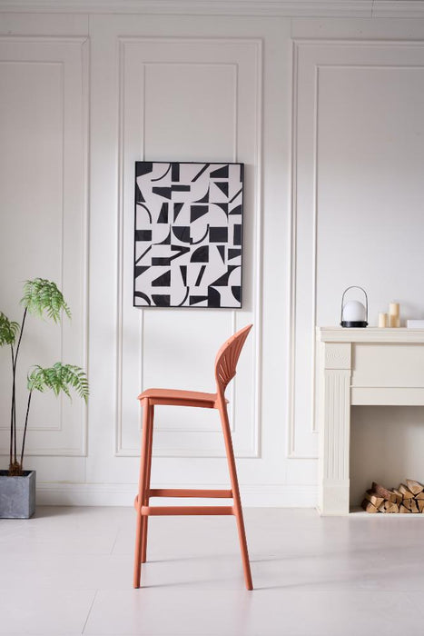 Silla para Bar Paraiso, Color Terracota, Diseño moderno