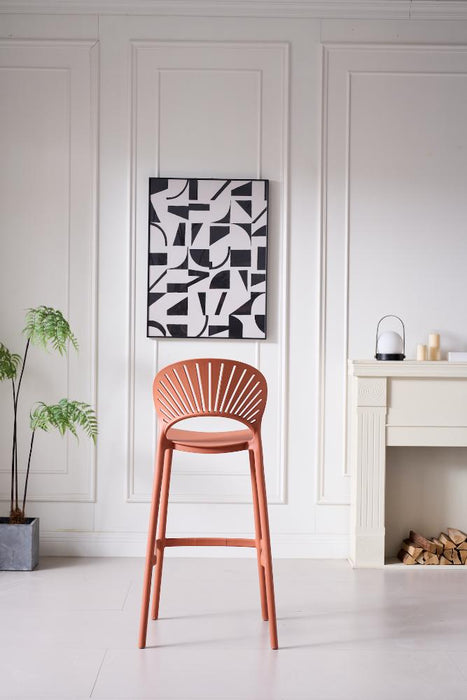 Silla para Bar Paraiso, Color Terracota, Diseño moderno