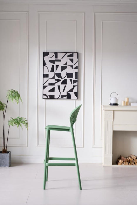Silla para Bar Paraiso, Color Verde Olivo, Diseño moderno