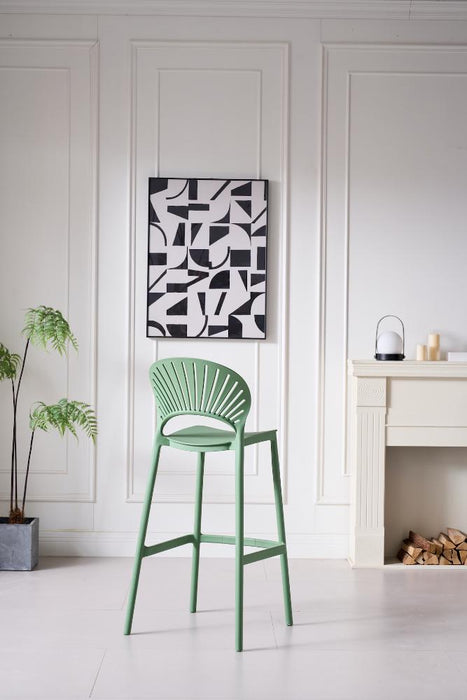 Silla para Bar Paraiso, Color Verde Olivo, Diseño moderno