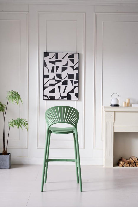 Silla para Bar Paraiso, Color Verde Olivo, Diseño moderno