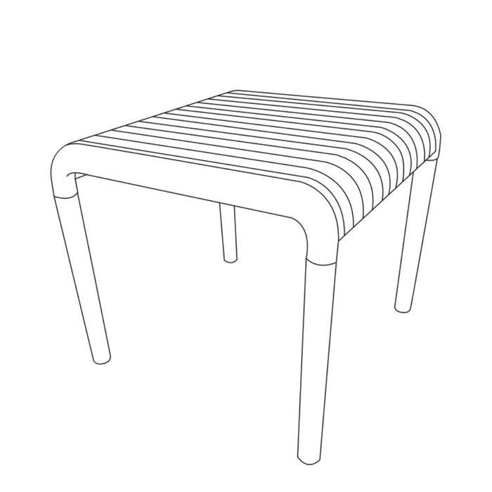 Mesa Launge Parma, Negro, Pequeña con diseño minimalista