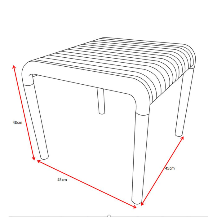 Mesa Launge Parma, Negro, Pequeña con diseño minimalista