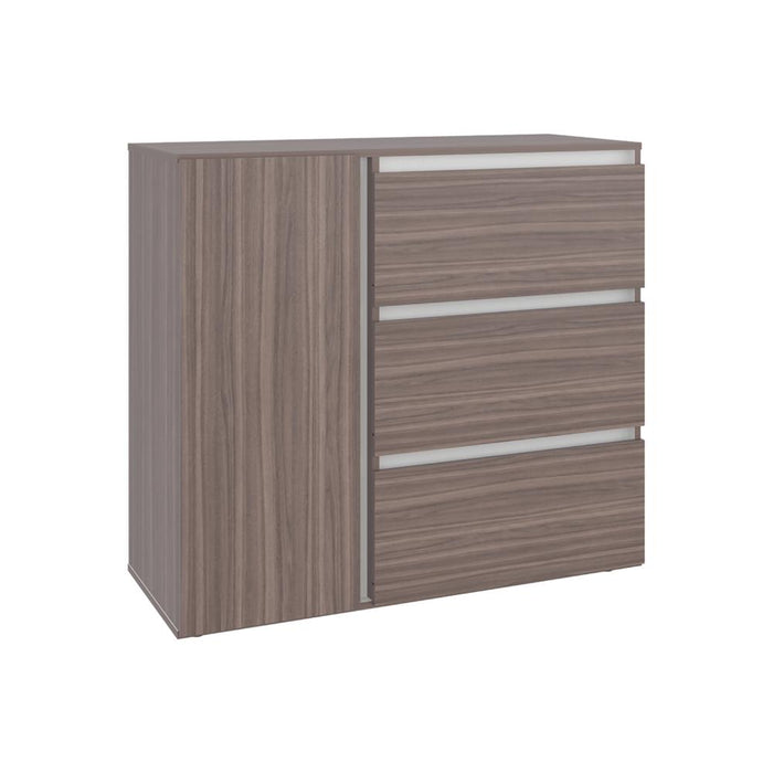 Organizador Niza, Avellana y Blanco, con tres cajones y gran capacidad de almacenamiento