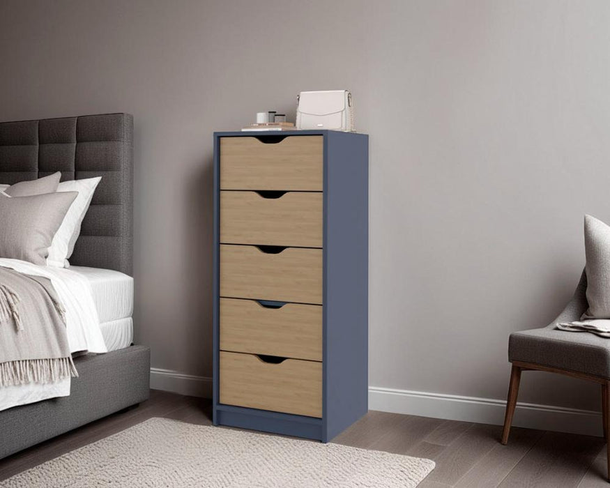 Organizador Brasilia, Azul y Kronos Fresno, con cinco cajones multiusos deslizables