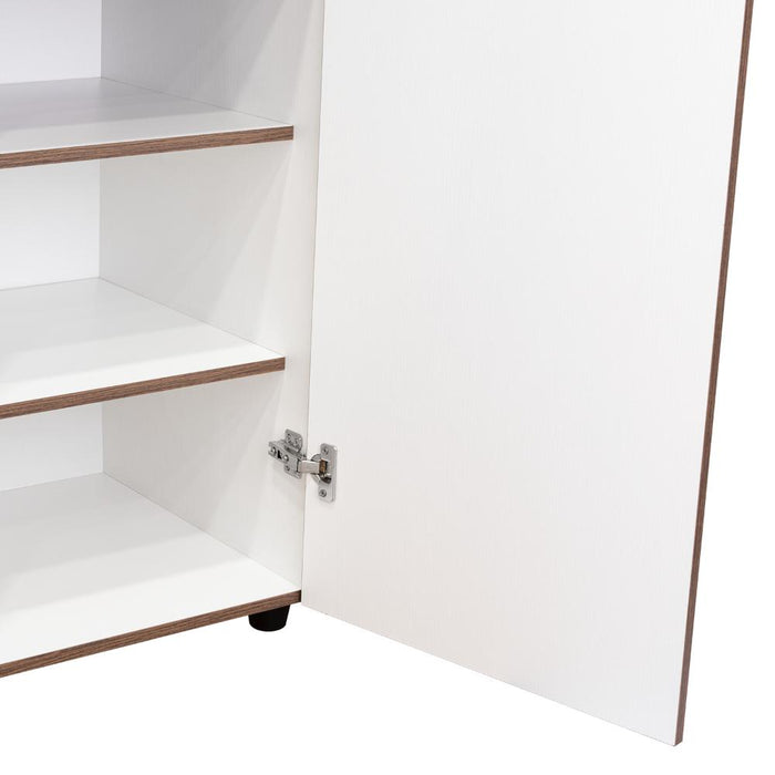 Closet Poche, Avellana, con Tres Cajones Organizadores y Tres Tubos Cromados