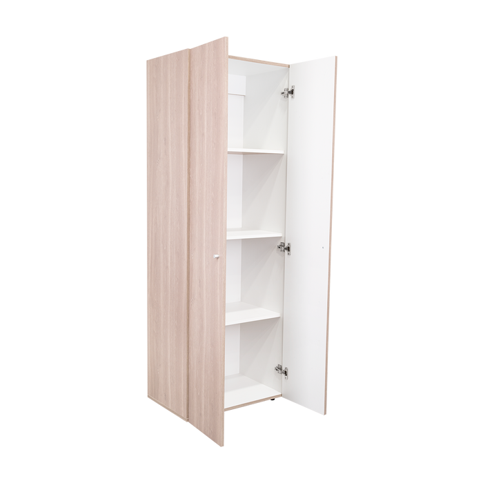 Closet Beico, Positano y Blanco Duqueza, Con Dos Puertas Abatibles y Cuatro Entrepaños