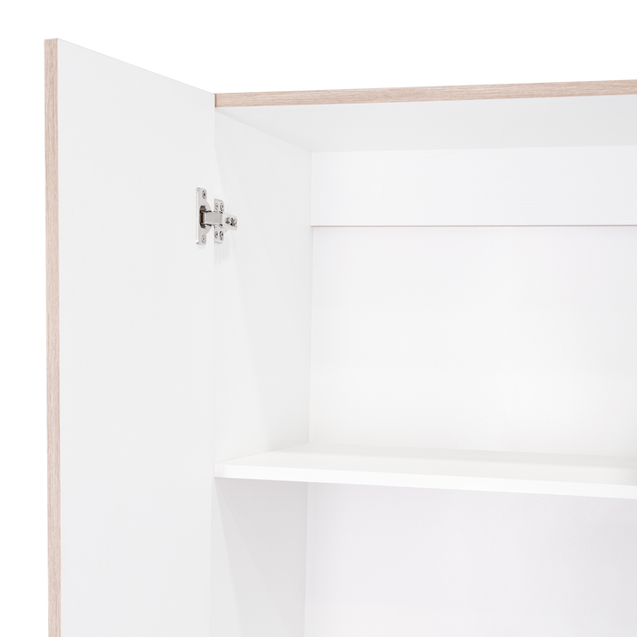 Closet Beico, Positano y Blanco Duqueza, Con Dos Puertas Abatibles y Cuatro Entrepaños