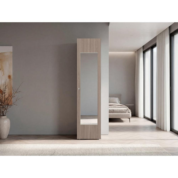Closet Alma, Bardolino Y Blanco, Con espejo, Una puerta abatible y variedad de entrepaños  ZF